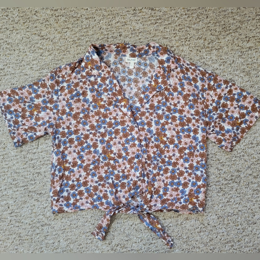 Cute floral button down shirt